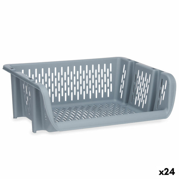 Gemüse-Korb Kinvara Grau Polypropylen 30 x 13,5 x 38,7 cm (24 Stück)