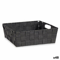 Mehrzweckkorb Kipit 79810 Schwarz Stoff 3 L 23 x 8 x 27 cm 27 x 8 x 23 cm Geflochten (48 Stück)