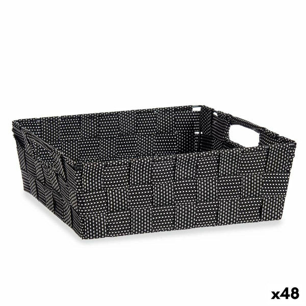 Mehrzweckkorb Kipit 79810 Schwarz Stoff 3 L 23 x 8 x 27 cm 27 x 8 x 23 cm Geflochten (48 Stück)