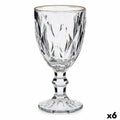 Weinglas Vivalto R-00817DL/BHA6-M R-00817DL/BHA6-M Durchsichtig Gold Glas 330 ml (6 Stück)