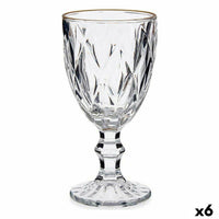 Weinglas Vivalto R-00817DL/BHA6-M R-00817DL/BHA6-M Durchsichtig Gold Glas 330 ml (6 Stück)