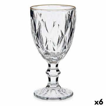 Weinglas Vivalto R-00817DL/BHA6-M R-00817DL/BHA6-M Durchsichtig Gold Glas 330 ml (6 Stück)