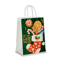 Papiertaschen Krist+ K-70-26 grün Weihnachtsstrumpf (12 Stück)