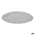 Untersetzer Kinvara Silberfarben Silber Kunststoff 30 % Polyester Ø 38 cm 38 x 0,01 x 38 cm (12 Stück)