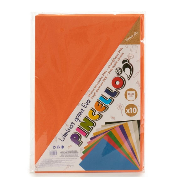 Moosgummi Pincello Orange 30 x 0,2 x 20 cm (24 Stück)