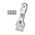 Schaber für Glaskeramik Kinvara Silberfarben Silber Metall 13,5 x 4,5 x 1 cm 4,5 x 13,5 x 1 cm (12 Stück)