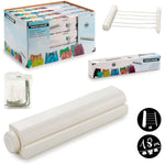 Wäscheständer Kipit 21940 Weiß Nylon Polypropylen 34,5 x 6 x 6 cm Ausziehbar (12 Stück)