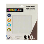 Klebeetiketten Pincello Weiß Ø 25 mm 17 x 4 x 19 cm (12 Stück)