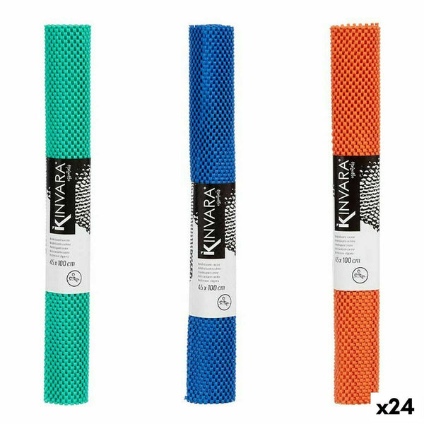 Anti-Rutsch-Matte Kinvara Blau Gummi Kunststoff 45 x 100 cm 45 x 0,01 x 100 cm 5 x 45 x 5 cm (24 Stück)