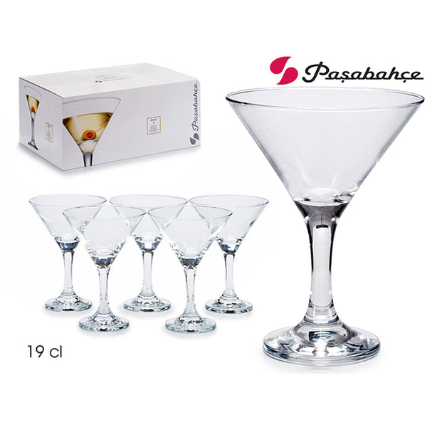 Cocktail-Glas Pasabahce 1002401-44410 Durchsichtig Glas 190 ml 33 x 15 x 22 cm 10,7 x 13,5 cm 6 Stücke