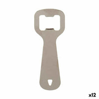 Flaschenöffner Kinvara Silberfarben Silber Edelstahl 11 x 4 x 0,5 cm 11 x 18,5 x 0,05 cm (12 Stück)