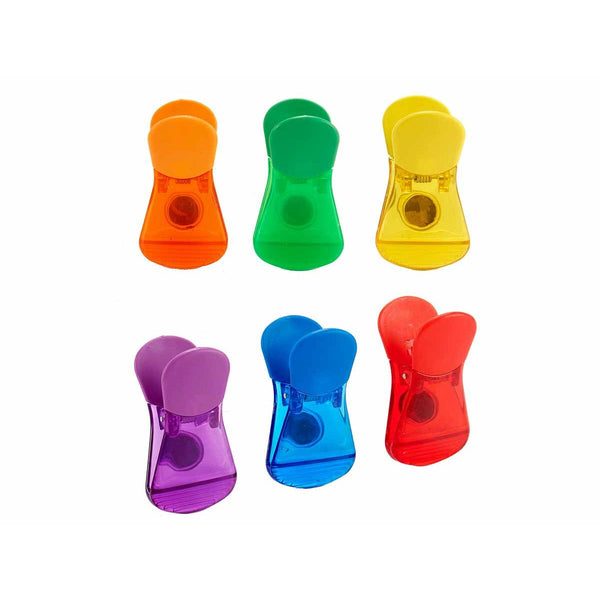 Verschlussclips Kinvara Gelb Blau Rot grün Lila Bunt Orange Metall Kunststoff Plattenspeicher 6 Stücke (12 Stück)