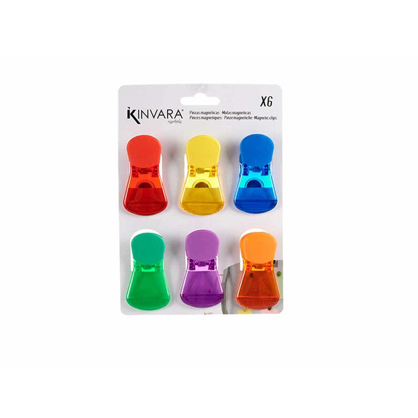 Verschlussclips Kinvara Gelb Blau Rot grün Lila Bunt Orange Metall Kunststoff Plattenspeicher 6 Stücke (12 Stück)
