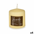 Kerze Acorde Creme 9 x 10 x 9 cm 8,7 x 10 x 8,7 cm (4 Stück)
