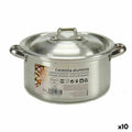 Topf mit Deckel Kinvara Silberfarben 1,5 L 18 x 10 x 23,5 cm 23,5 x 10 x 18 cm (10 Stück)