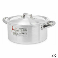 Topf mit Deckel Kinvara Silberfarben 25 x 11,5 x 18 cm 18 x 11,5 x 25 cm (10 Stück)