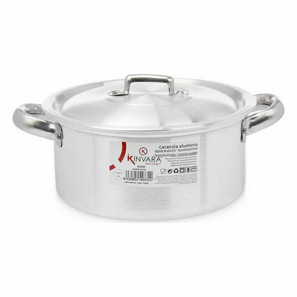 Topf mit Deckel Kinvara Silberfarben 25 x 11,5 x 18 cm 18 x 11,5 x 25 cm (10 Stück)
