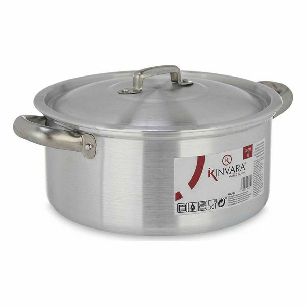 Topf mit Deckel Kinvara Silberfarben 3 L 28 x 12,5 x 22 cm (10 Stück)