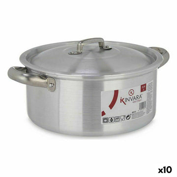 Topf mit Deckel Kinvara Silberfarben 3 L 28 x 12,5 x 22 cm (10 Stück)