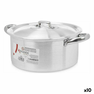 Topf mit Deckel Kinvara Silberfarben 4 L 31 x 13 x 24 cm 24 x 13 x 31 cm (10 Stück)