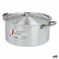 Topf mit Deckel Kinvara Silberfarben 5 L 33 x 14,5 x 26 cm (10 Stück)
