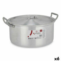Topf mit Deckel Kinvara Silberfarben 6,5 L 35 x 16 x 28 cm (6 Stück)