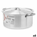 Topf mit Deckel Kinvara Silberfarben 8 L 38 x 16 x 30,5 cm (6 Stück)