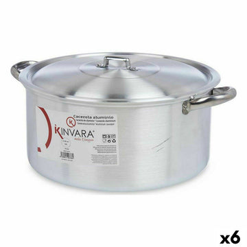Topf mit Deckel Kinvara Silberfarben 10 L 40 x 18 x 32 cm 40 x 18 x 32,3 cm (6 Stück)