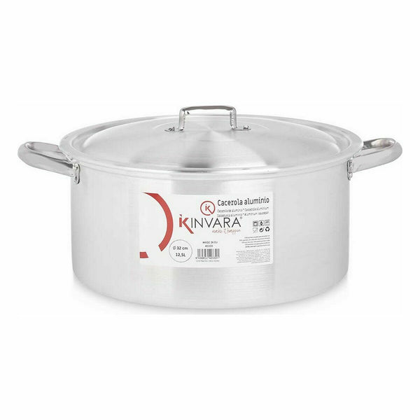 Topf mit Deckel Kinvara Silberfarben 12,5 L 44 x 19 x 35 cm (3 Stück)