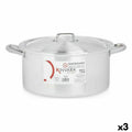 Topf mit Deckel Kinvara Silberfarben 12,5 L 44 x 19 x 35 cm (3 Stück)