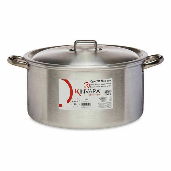 Topf mit Deckel Kinvara Silberfarben 15 L 46 x 21 x 37 cm (3 Stück)