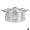 Topf mit Deckel Kinvara Silberfarben 18 L 48,5 x 22 x 39 cm (3 Stück)