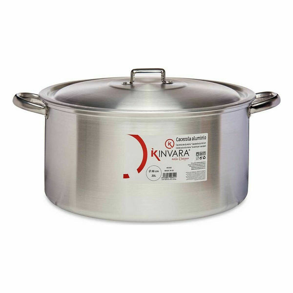 Topf mit Deckel Kinvara Silberfarben 20 L 51 x 23 x 41 cm (3 Stück)