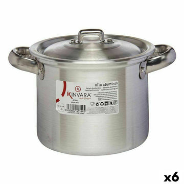 Kochtopf mit Deckel Kinvara Silberfarben Aluminium 16 x 14 x 21 cm 20 x 14 x 16 cm Ø 14 cm (6 Stück)