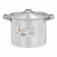 Kochtopf mit Deckel Kinvara Silberfarben Aluminium 23,5 x 15 x 18 cm (6 Stück)