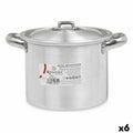 Kochtopf mit Deckel Kinvara Silberfarben Aluminium 23,5 x 15 x 18 cm (6 Stück)