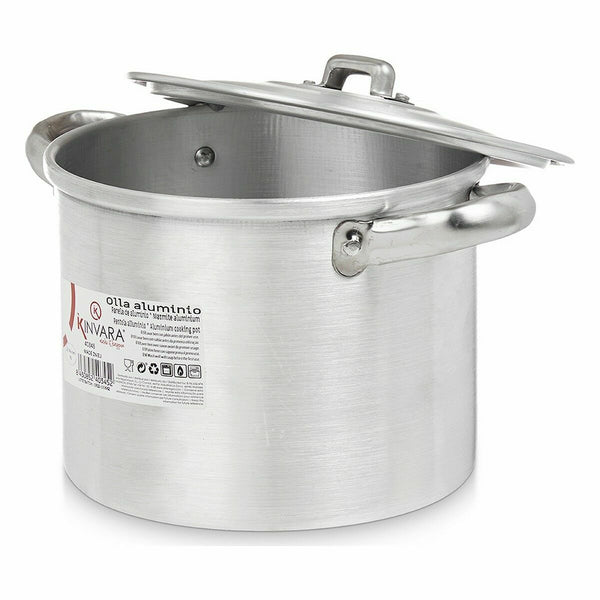 Kochtopf mit Deckel Kinvara Silberfarben Aluminium 23,5 x 15 x 18 cm (6 Stück)