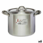 Kochtopf mit Deckel Kinvara Silberfarben Aluminium 29 x 18 x 22 cm Ø 20 cm (6 Stück)