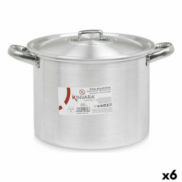 Kochtopf mit Deckel Kinvara Silberfarben Aluminium 31 x 20 x 24 cm (6 Stück)
