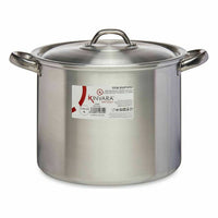 Kochtopf mit Deckel Kinvara Silberfarben Aluminium 33 x 21,5 x 26 cm Ø 24 cm (6 Stück)