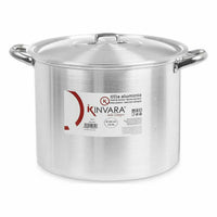 Kochtopf mit Deckel Kinvara Silberfarben Aluminium 38 x 25 x 31 cm (4 Stück)