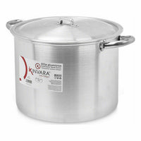 Kochtopf mit Deckel Kinvara Silberfarben Aluminium 40 x 27 x 32 cm 42 x 27 x 32,5 cm Ø 30 cm (4 Stück)