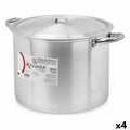 Kochtopf mit Deckel Kinvara Silberfarben Aluminium 40 x 27 x 32 cm 42 x 27 x 32,5 cm Ø 30 cm (4 Stück)