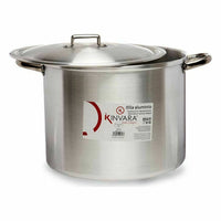 Kochtopf mit Deckel Kinvara Silberfarben Aluminium 44 x 30 x 35 cm (2 Stück)