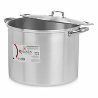 Kochtopf mit Deckel Kinvara Silberfarben Aluminium 46 x 30 x 37 cm Ø 34 cm (2 Stück)