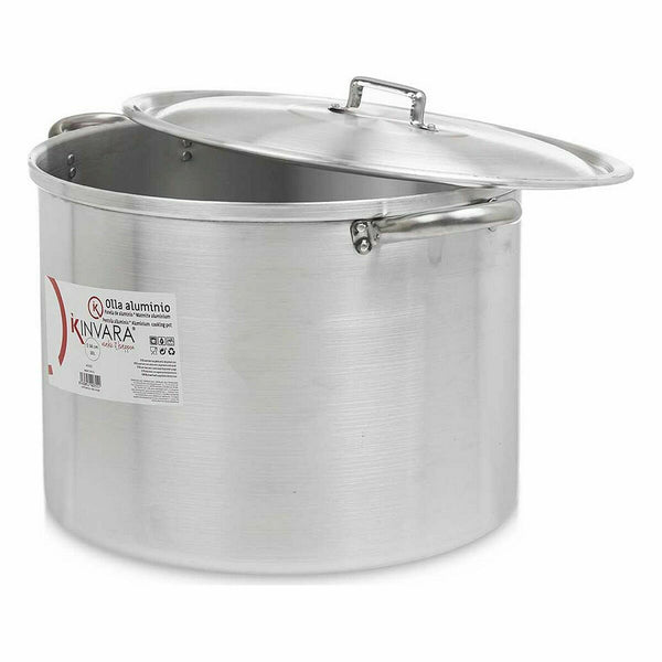 Kochtopf mit Deckel Kinvara Silberfarben Aluminium 48,5 x 31 x 39 cm Ø 36 cm (2 Stück)
