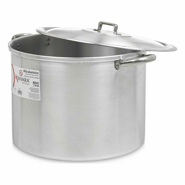 Kochtopf mit Deckel Kinvara Silberfarben Aluminium 50,5 x 32 x 41 cm Ø 36 cm (2 Stück)