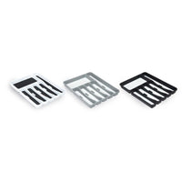 Besteckkasten Kinvara Weiß Schwarz Grau Kautschuk Polypropylen TPR 32,5 x 4,5 x 40,5 cm (12 Stück)