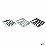 Besteckkasten Kinvara Weiß Schwarz Grau Kautschuk Polypropylen TPR 32,5 x 4,5 x 40,5 cm (12 Stück)