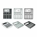 Besteckkasten Kinvara Weiß Schwarz Grau Kautschuk Polypropylen TPR 32,5 x 4,5 x 40,5 cm (12 Stück)